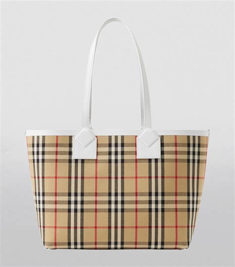 Burberry Small London Checked Tote 